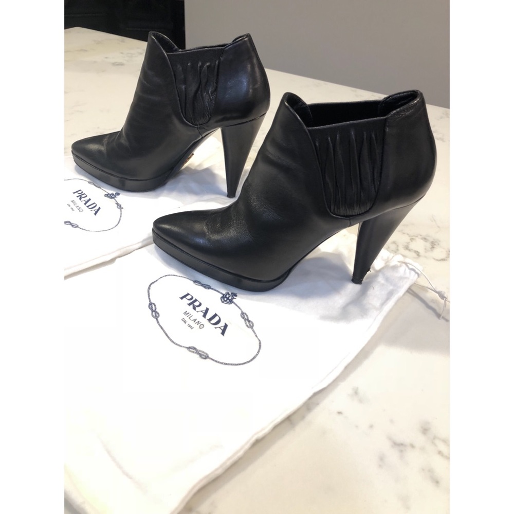 Prada Platform Slip On Booties Size 7